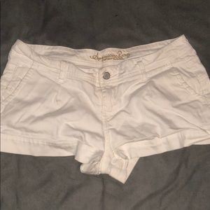 White denim shorts
